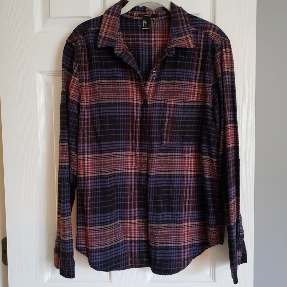 Purple flannel shirt